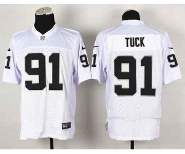 nike nfl jerseys oakland raiders #91 tuck white[game]