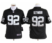 nike nfl jerseys oakland raiders #92 seymour black[game]