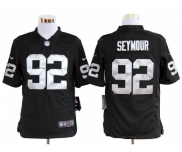 nike nfl jerseys oakland raiders #92 seymour black[game]