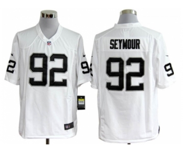 nike nfl jerseys oakland raiders #92 seymour white[game]