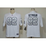 nike nfl jerseys oakland raiders #92 seymour white(silver number)[Game]