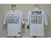 nike nfl jerseys oakland raiders #92 seymour white(silver number)[Game]