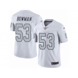 Men Nike Oakland Raiders #53 NaVorro Bowman Elite White Rush Vapor Untouchable NFL Jersey