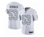 Men Nike Oakland Raiders #53 NaVorro Bowman Elite White Rush Vapor Untouchable NFL Jersey