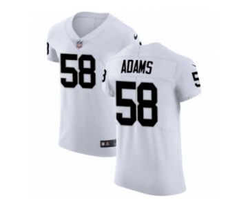 Men Nike Oakland Raiders #58 Tyrell Adams White Vapor Untouchable Elite Player NFL Jersey