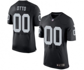 Men's Nike Oakland Raiders #00 Jim Otto Elite Black Team Color NFL Jersey