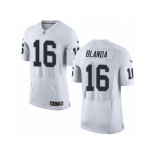 Men's Nike Oakland Raiders #16 George Blanda Elite White NFL Jersey