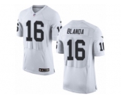 Men's Nike Oakland Raiders #16 George Blanda Elite White NFL Jersey