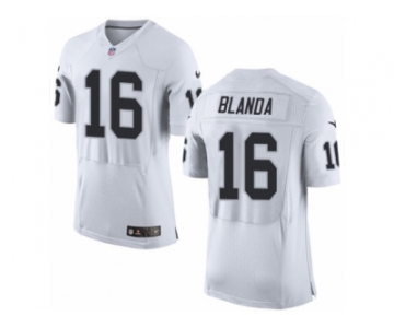 Men's Nike Oakland Raiders #16 George Blanda Elite White NFL Jersey