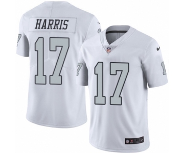 Men's Nike Oakland Raiders #17 Dwayne Harris Elite White Rush Vapor Untouchable NFL Jersey