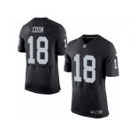 Men's Nike Oakland Raiders #18 Connor Cook Elite Black Team Color NFL Jersey