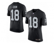 Men's Nike Oakland Raiders #18 Connor Cook Elite Black Team Color NFL Jersey