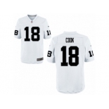 Men's Nike Oakland Raiders #18 Connor Cook Elite White NFL Jersey