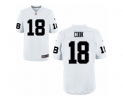 Men's Nike Oakland Raiders #18 Connor Cook Elite White NFL Jersey