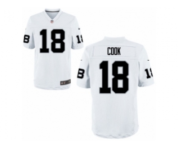 Men's Nike Oakland Raiders #18 Connor Cook Elite White NFL Jersey