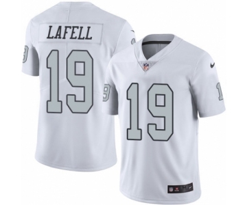 Men's Nike Oakland Raiders #19 Brandon LaFell Elite White Rush Vapor Untouchable NFL Jersey