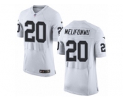 Men's Nike Oakland Raiders #20 Obi Melifonwu Elite White NFL Jersey