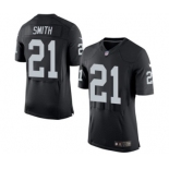 Men's Nike Oakland Raiders #21 Sean Smith Elite Black Team Color NFL Jersey