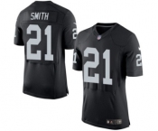 Men's Nike Oakland Raiders #21 Sean Smith Elite Black Team Color NFL Jersey