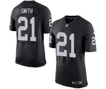 Men's Nike Oakland Raiders #21 Sean Smith Elite Black Team Color NFL Jersey