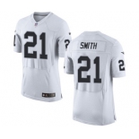 Men's Nike Oakland Raiders #21 Sean Smith Elite White NFL Jersey