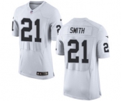 Men's Nike Oakland Raiders #21 Sean Smith Elite White NFL Jersey