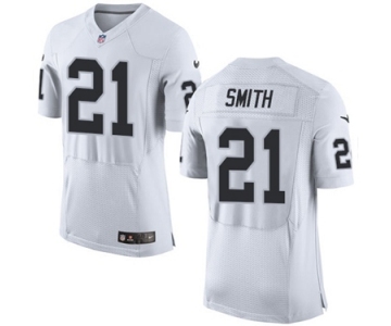 Men's Nike Oakland Raiders #21 Sean Smith Elite White NFL Jersey