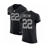 Men's Nike Oakland Raiders #22 Rashaan Melvin Black Team Color Vapor Untouchable Elite Player NFL Jersey