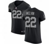 Men's Nike Oakland Raiders #22 Rashaan Melvin Black Team Color Vapor Untouchable Elite Player NFL Jersey