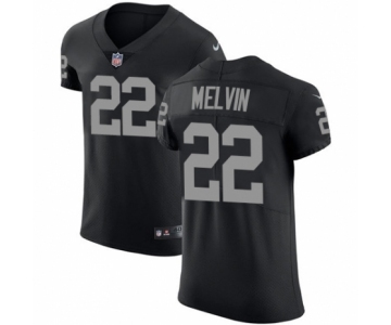 Men's Nike Oakland Raiders #22 Rashaan Melvin Black Team Color Vapor Untouchable Elite Player NFL Jersey