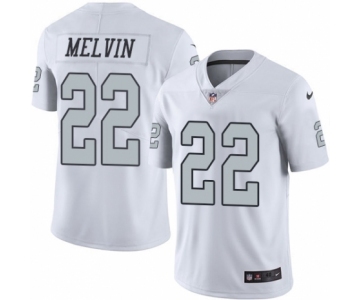 Men's Nike Oakland Raiders #22 Rashaan Melvin Elite White Rush Vapor Untouchable NFL Jersey