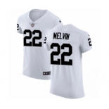 Men's Nike Oakland Raiders #22 Rashaan Melvin White Vapor Untouchable Elite Player NFL Jersey