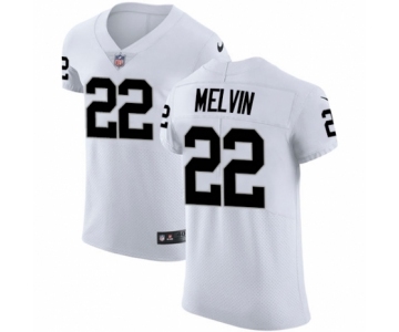 Men's Nike Oakland Raiders #22 Rashaan Melvin White Vapor Untouchable Elite Player NFL Jersey