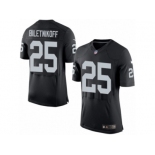 Men's Nike Oakland Raiders #25 Fred Biletnikoff Elite Black Team Color NFL Jersey