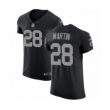 Men's Nike Oakland Raiders #28 Doug Martin Black Team Color Vapor Untouchable Elite Player NFL Jersey