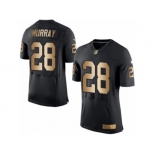 Men's Nike Oakland Raiders #28 Latavius Murray Elite Black Gold Team Color NFL Jersey