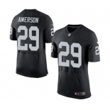 Men's Nike Oakland Raiders #29 David Amerson Elite Black Team Color NFL Jersey