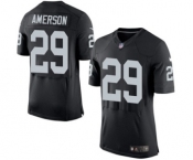 Men's Nike Oakland Raiders #29 David Amerson Elite Black Team Color NFL Jersey