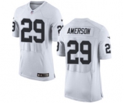 Men's Nike Oakland Raiders #29 David Amerson Elite White NFL Jersey