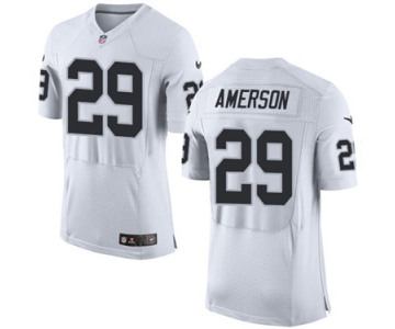 Men's Nike Oakland Raiders #29 David Amerson Elite White NFL Jersey