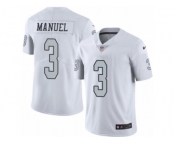 Men's Nike Oakland Raiders #3 E. J. Manuel Elite White Rush NFL Jersey