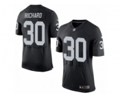 Men's Nike Oakland Raiders #30 Jalen Richard Elite Black Team Color NFL Jersey