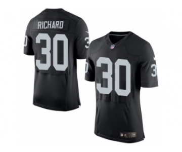 Men's Nike Oakland Raiders #30 Jalen Richard Elite Black Team Color NFL Jersey