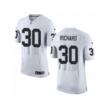 Men's Nike Oakland Raiders #30 Jalen Richard Elite White NFL Jersey