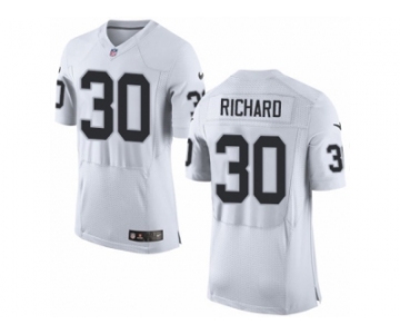 Men's Nike Oakland Raiders #30 Jalen Richard Elite White NFL Jersey