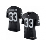 Men's Nike Oakland Raiders #33 DeAndre Washington Elite Black Team Color NFL Jersey