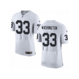 Men's Nike Oakland Raiders #33 DeAndre Washington Elite White NFL Jersey