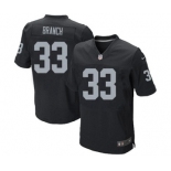 Men's Nike Oakland Raiders #33 Tyvon Branch Elite Black Team Color NFL Jersey