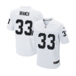 Men's Nike Oakland Raiders #33 Tyvon Branch Elite White NFL Jersey