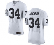 Men's Nike Oakland Raiders #34 Bo Jackson Elite White NFL Jersey